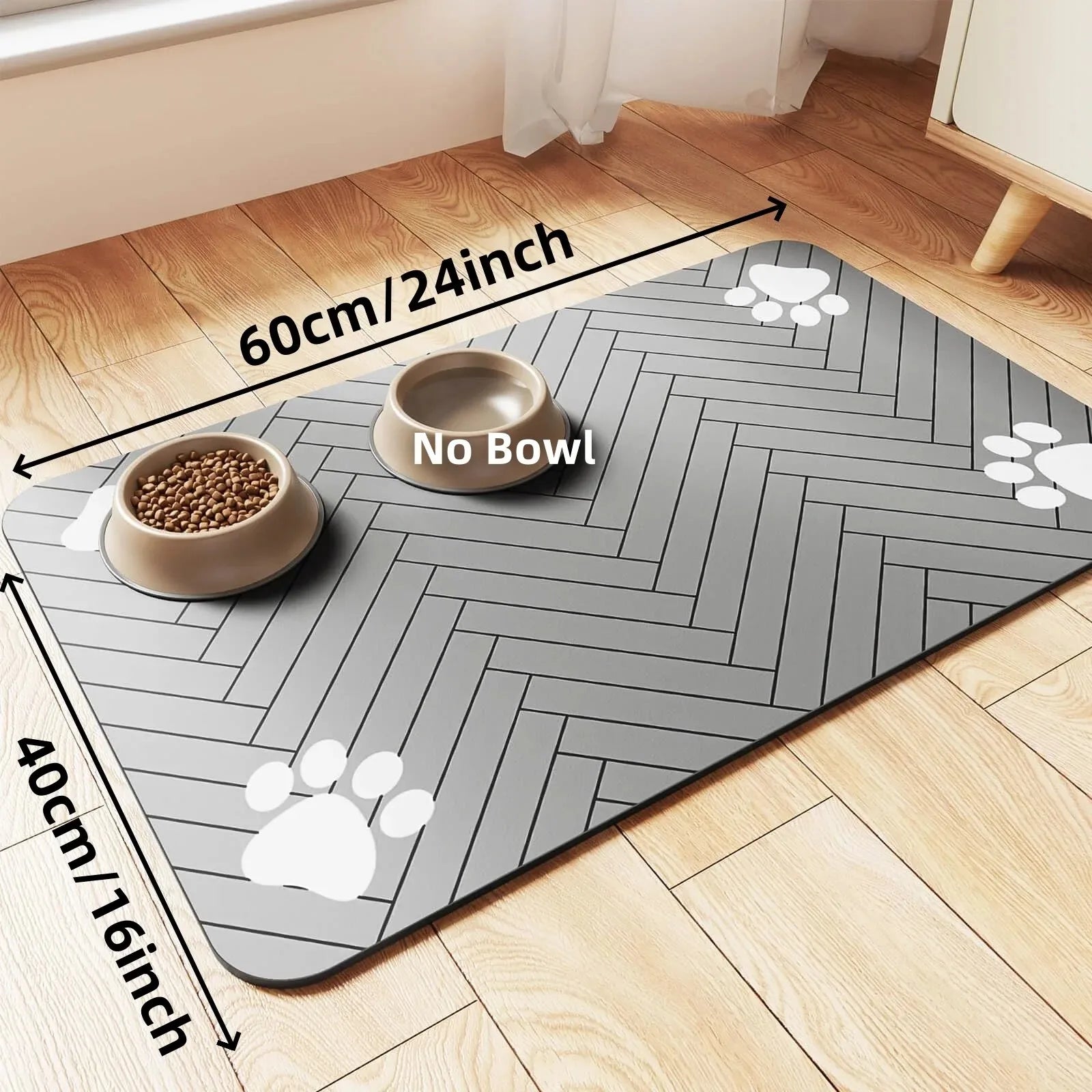 Absorbent Pet Feeding Mat — Non-Slip, Quick-Dry