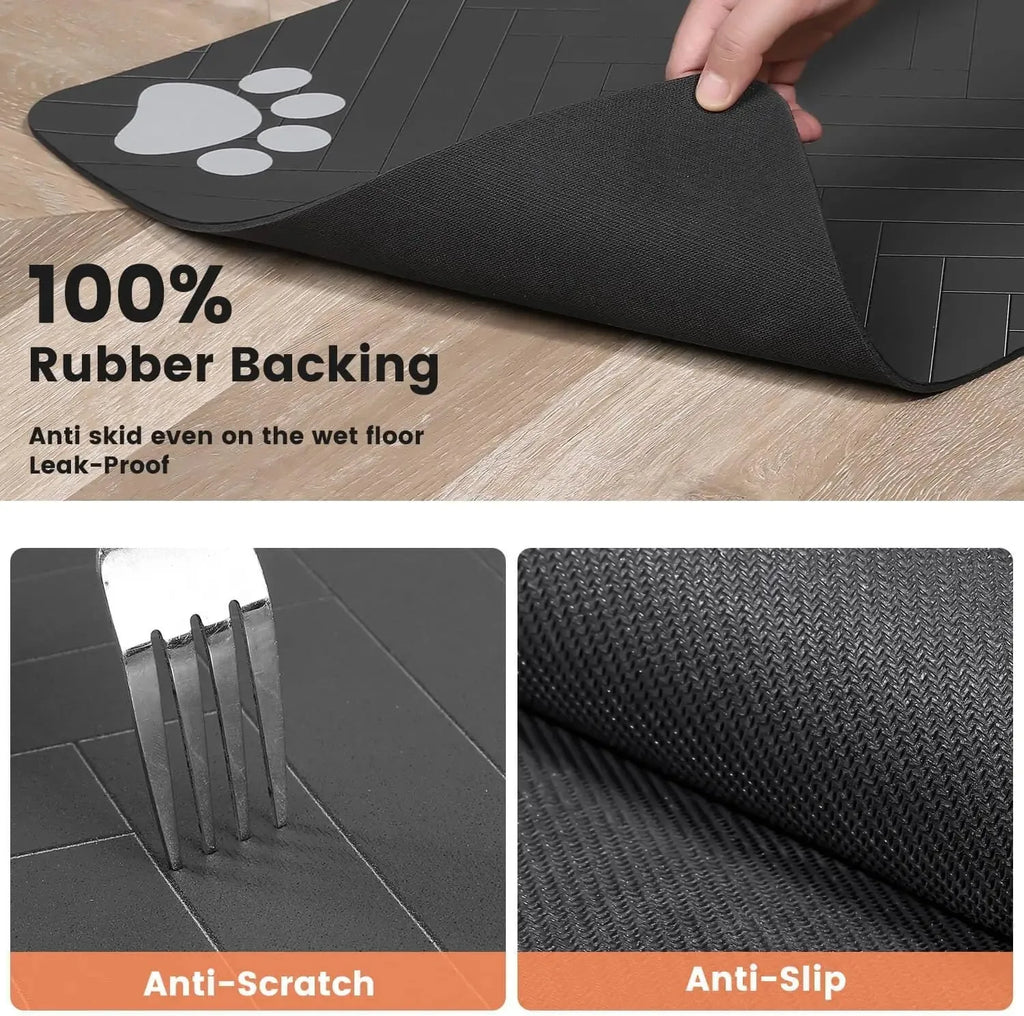 Absorbent Pet Feeding Mat — Non-Slip, Quick-Dry