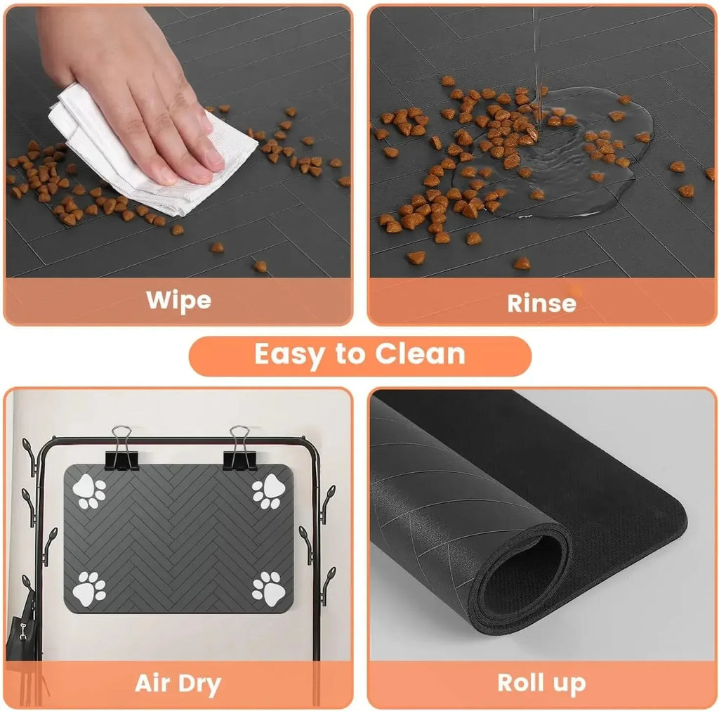 Absorbent Pet Feeding Mat — Non-Slip, Quick-Dry