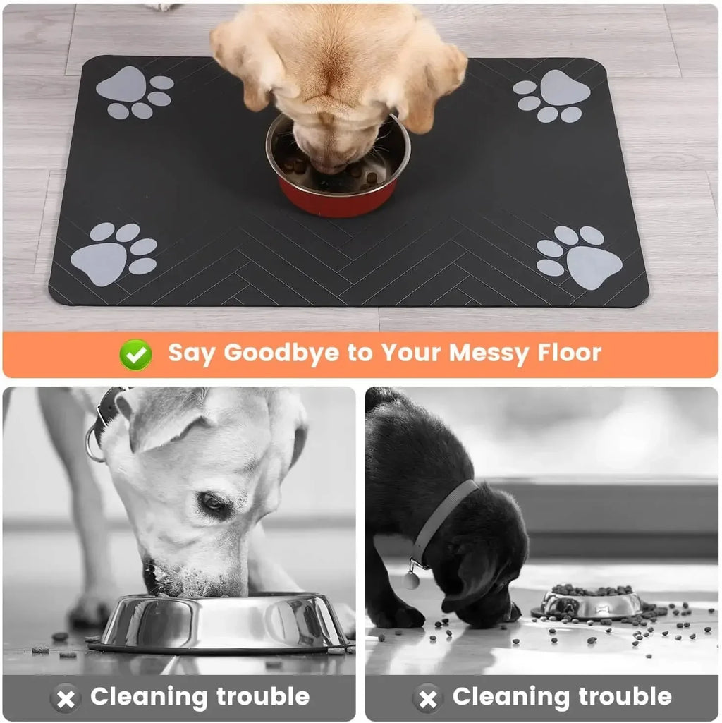 Absorbent Pet Feeding Mat — Non-Slip, Quick-Dry