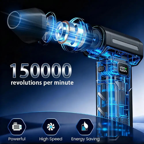 Cordless Air Duster — 150,000 RPM, Replaces Canned Air