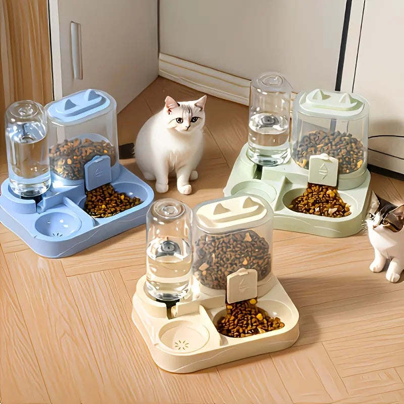 2-in-1 Pet Feeder & Water Dispenser — Gravity Fed