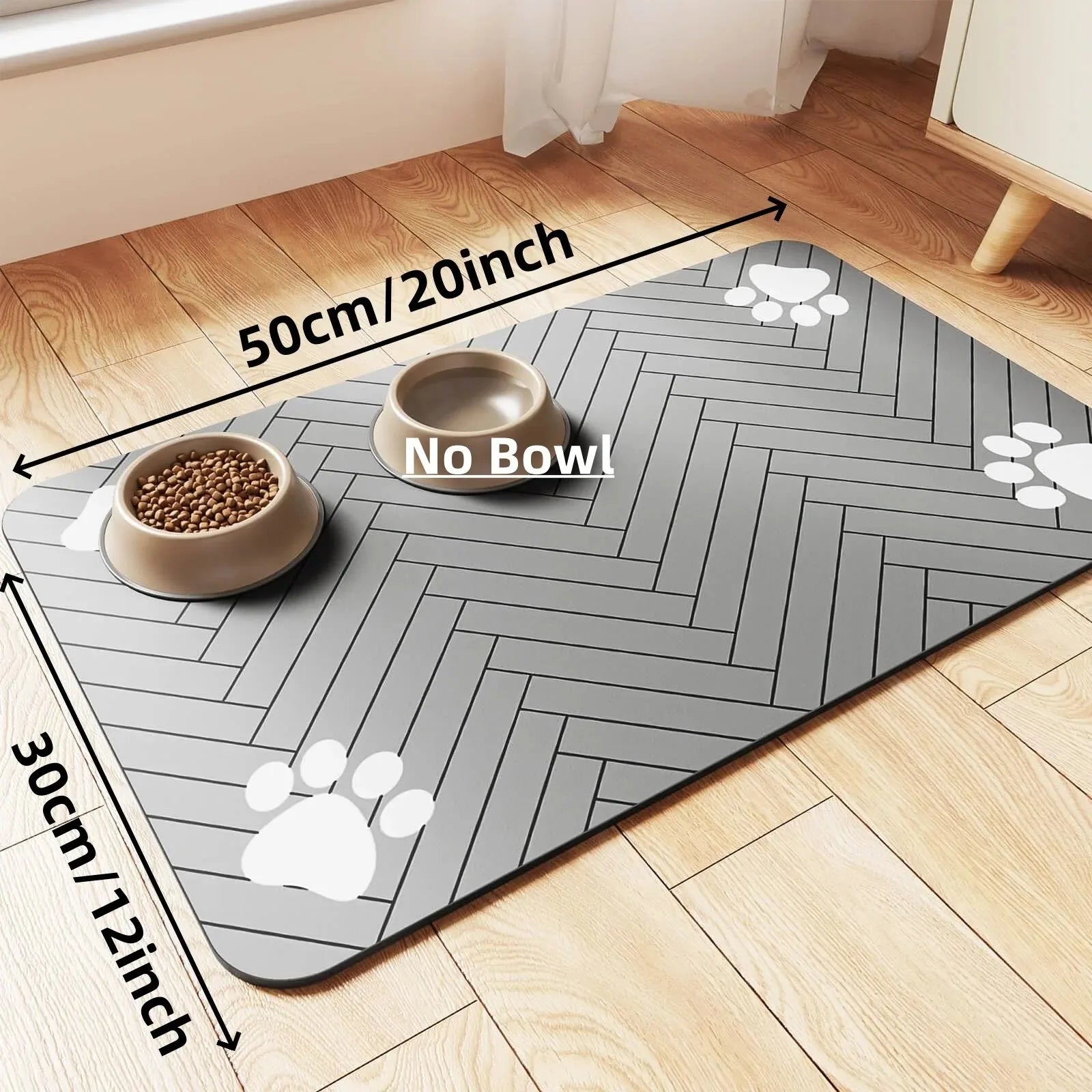 Absorbent Pet Feeding Mat — Non-Slip, Quick-Dry
